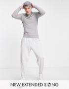 Asos Design Organic Blend Sweatshirt In Gray Heather-grey