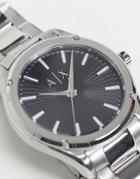 Armani Exchange Fitz Silver Bracelet Watch With Black Dial Ax2800