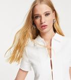 Reclaimed Vintage Inspired Cut Out Textured Shirt In Ecru-white