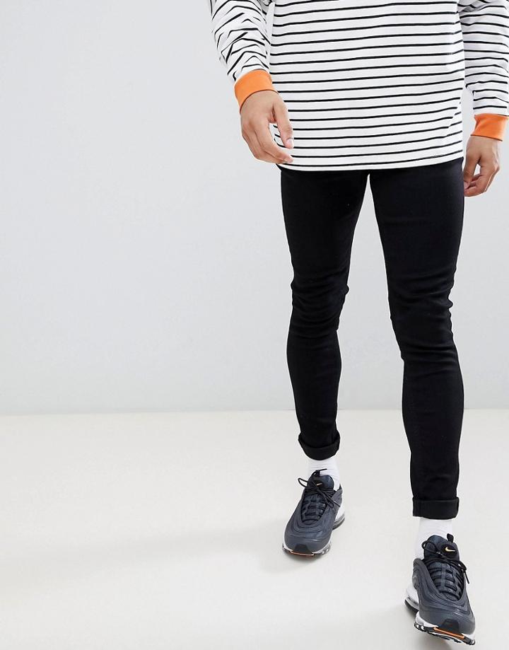 Ldn Dnm Super Skinny Spray On Jeans In Black