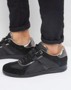 Versace Jeans Sneakers With Metallic Detail - Black