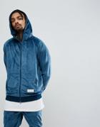 Fairplay Velour Zip Through Hoodie - Stone