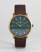 Nixon A1058 Porter Leather Watch In Brown - Brown