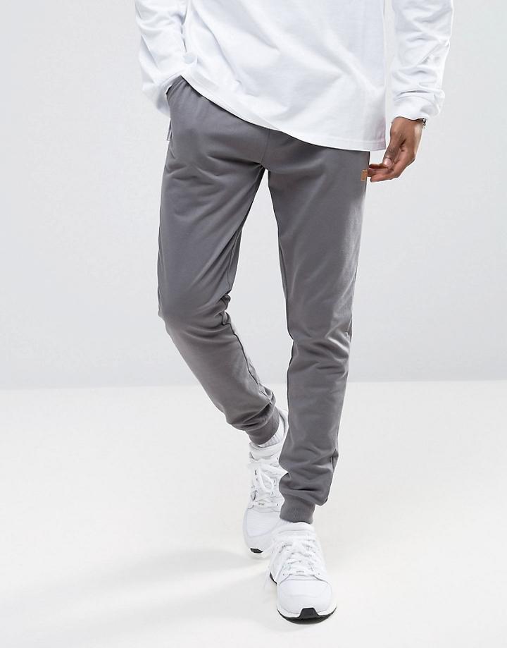 Night Addict Embroidered Logo Slim Fit Joggers - Gray