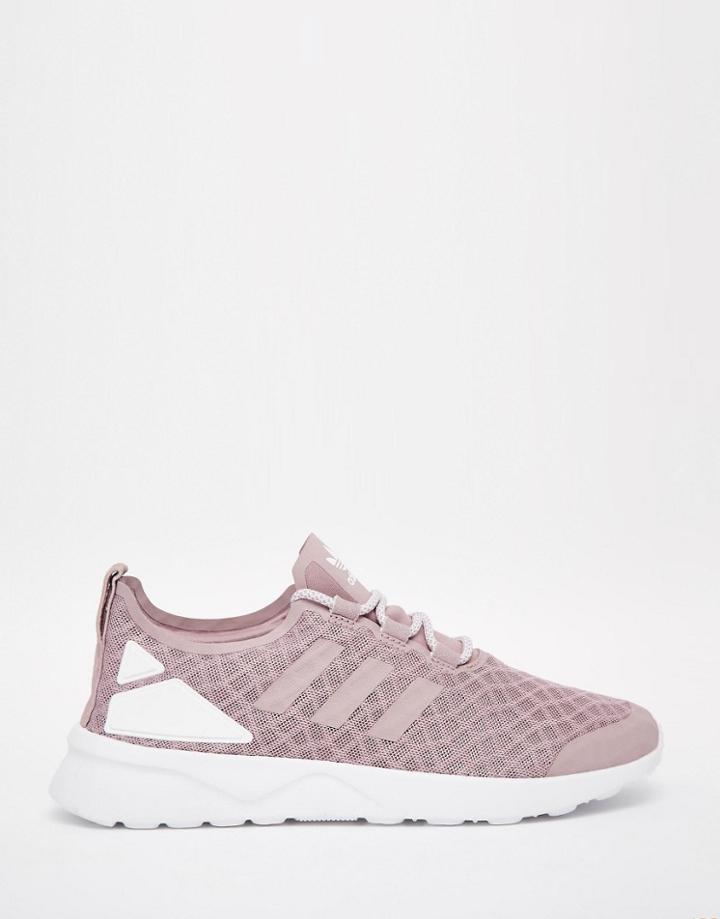 Adidas Originals Purple Zx Flux Verve Mesh Sneakers - Purple