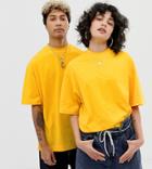 Collusion Unisex T-shirt In Yellow - Yellow