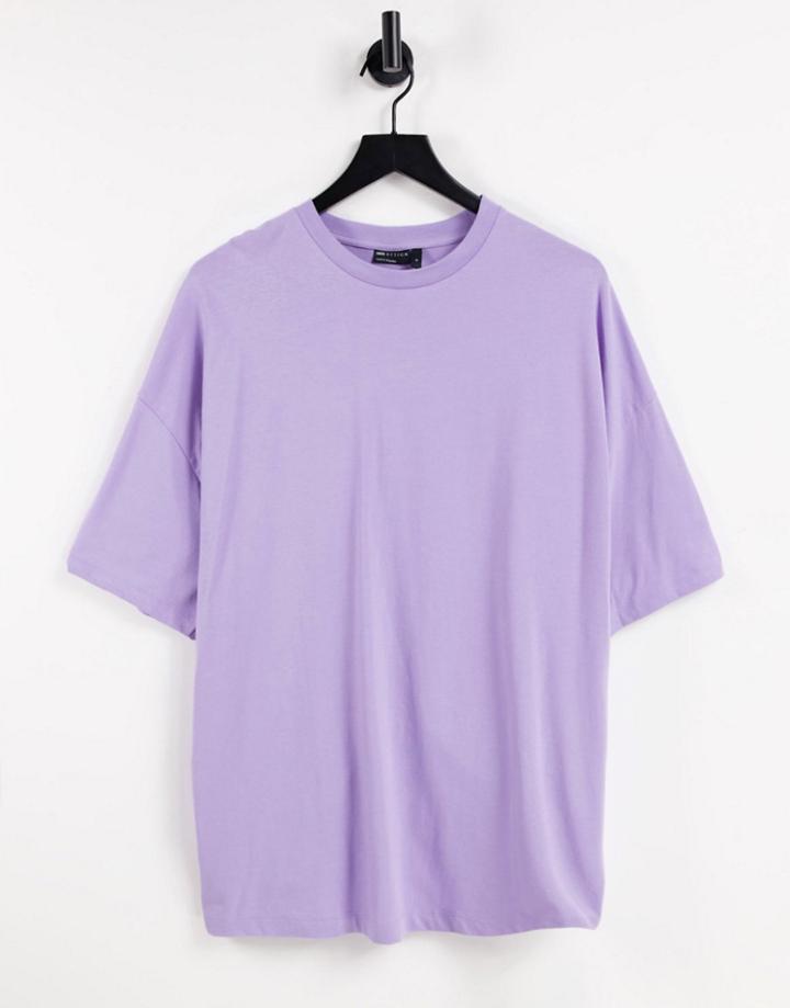 Asos Design Oversized T-shirt In Purple