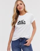 French Connection Monday Panda T-shirt-white