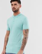 Asos Design Muscle Fit Polo In Blue - Blue