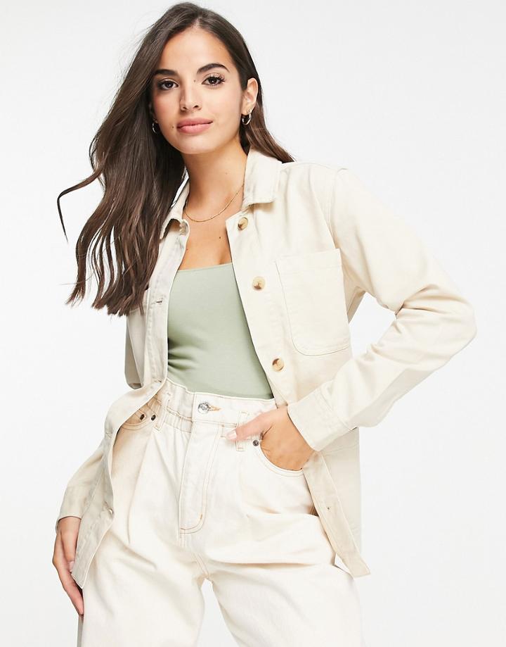 Miss Selfridge Tie Waist Jacket In Stone-neutral