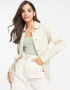 Miss Selfridge Tie Waist Jacket In Stone-neutral