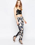 Suboo Two Tone Leopard Print Relaxed Pants