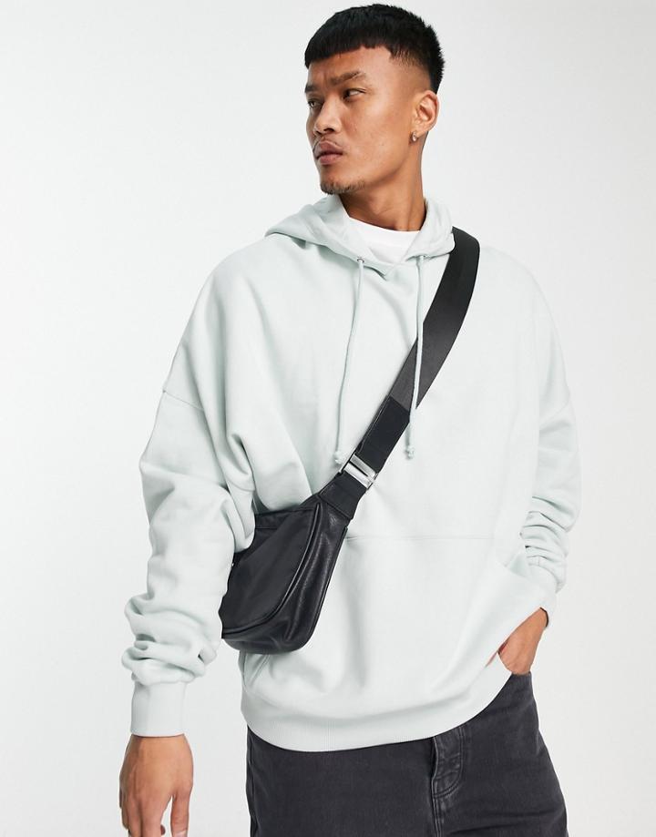 Asos Design Super Oversized Hoodie In Dusty Blue