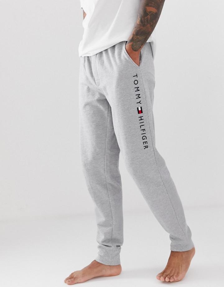 Tommy Hilfiger Sweatpants With Leg Branding In Gray - Gray