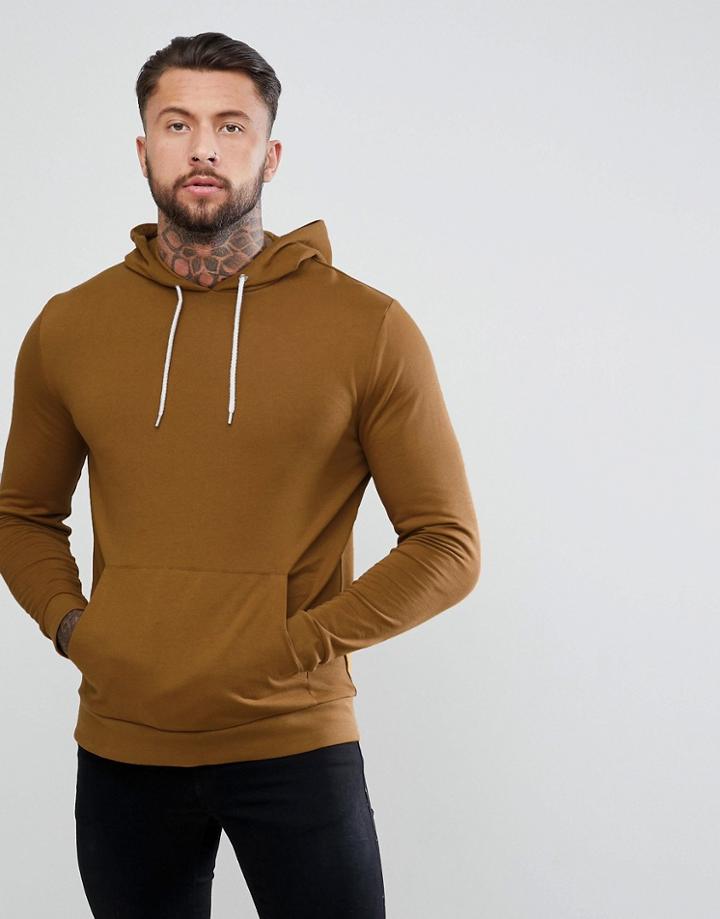 Asos Hoodie In Dark Yellow - Yellow