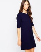 Traffic People Marvellous Mellows Buttons Dress - Navy
