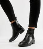 Raid Wide Fit Apple Studded Flat Boots - Black
