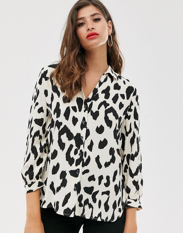 Mango Printed Shirt In Multi