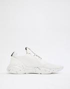 Bershka Sneaker In White With Speckled Sole - White