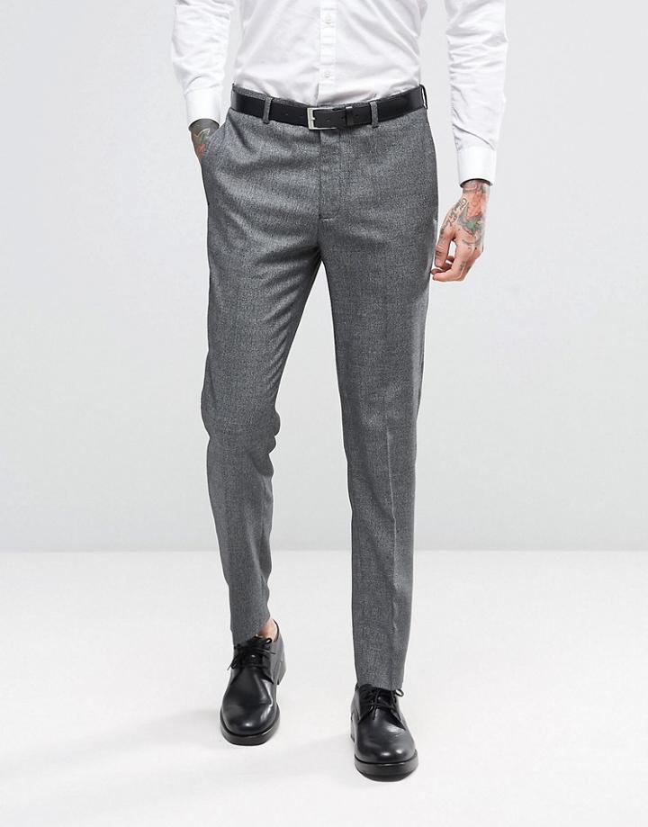 Asos Wedding Skinny Suit Pant In Micro Texture - Multi