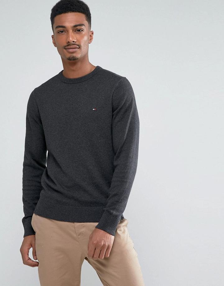 Tommy Hilfiger Pima Cotton Cashmere Crew Neck Sweater In Black - Black