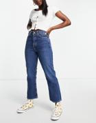 Topshop Dree Bootcut Jean In Mid Blue-blues
