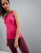 Asos 4505 Training Tank Top In Performance Jersey With Seam Detail - Pink