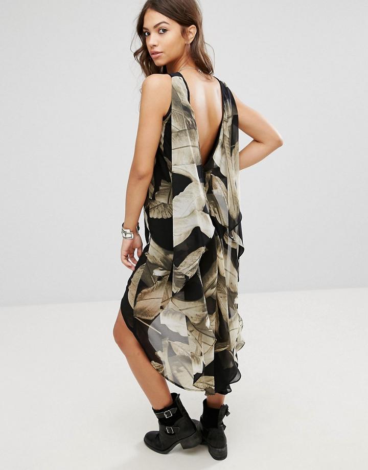 Religion Myth Dip Hem Dress - Black