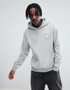 Brixton Wheeler Hoodie With Back Print In Gray - Gray