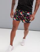 Asos 4505 Training Short In Short Length With 90s Print - Black
