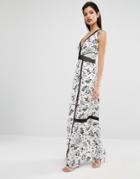 Self Portrait Clarissa Maxi Dress - White