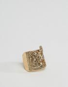Asos Egyptian Design Ring In Gold - Gold