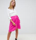 Vero Moda Petite Wrap Skirt - Pink