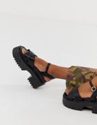 Truffle Collection Sporty Chunky Heeled Sandals - Black