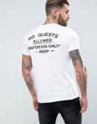 Asos T-shirt With No Guests Print - White