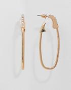 Steve Madden Gold Drop Safety Pin Earrings - Gold