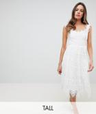Y.a.s Tall Delicate Lace Midi Dress - White