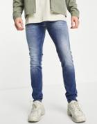 Diesel Sleenker-x Skinny Jeans In Mid Wash-blue