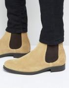 Selected Homme Oliver Suede Chelsea Boots - Stone