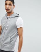 Jack & Jones Originals Sleeveless Hoodie - Gray