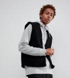 Reclaimed Vintage Inspired Borg Suit Vest In Black