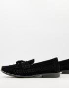 Brave Soul Faux Suede Loafers In Black