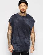 Asos Super Oversized T-shirt With Snow Wash - Black