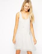 Vila Gillop Sleeveless Dress With Lace Panels - Pristine