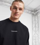 Calvin Klein Exclusive To Asos Central Front And Vertical Back Logo Sweatshirt In Ck Black