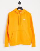 Nike Club Fleece Hoodie In Orange