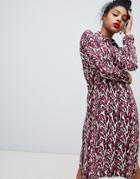 Noisy May Animal Print Shirt Dress - Multi