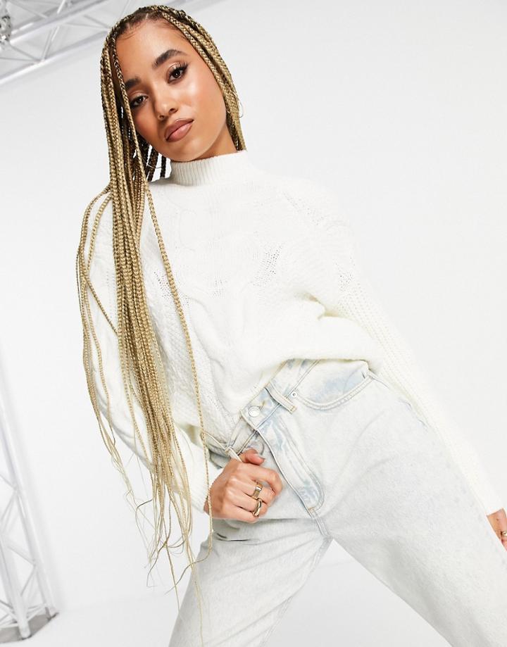 Na-kd Oversized Sweater In White