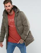 Jack & Jones Vintage Quilted Parka With Real Down - Green