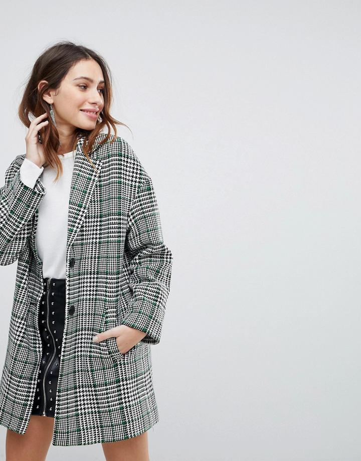 Stradivarius Premium Check Tailored Coat - Multi